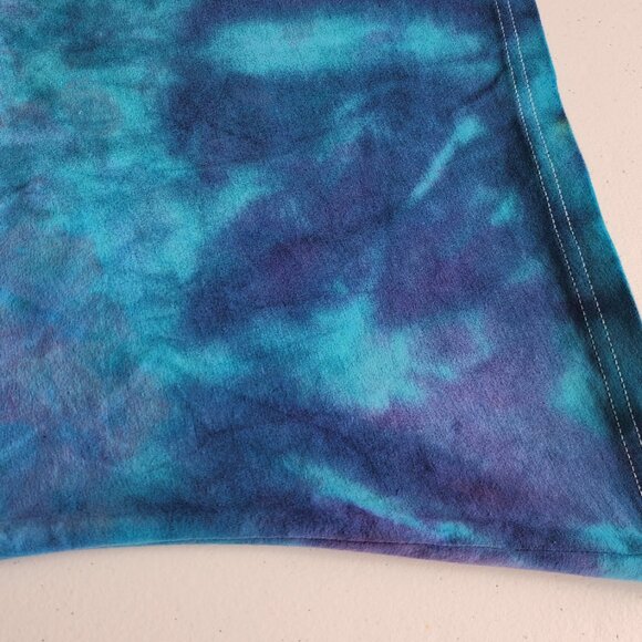 NWT Zerya Blue Teal Tie Dye Cotton Tank Top Women's Yoga Shirt - Picture 2 of 3